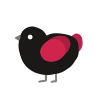 (unnamed), a sable and crimson chicken