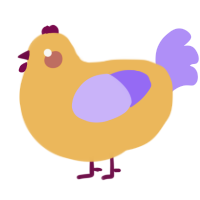 A honey and lilac chicken