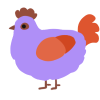 A lilac and vermilion chicken