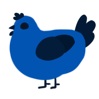 A ultramarine and tumblr chicken