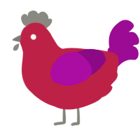 A crimson and plum chicken