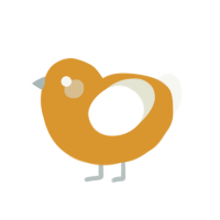 kernel, a orange and white chicken