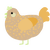 A beige and honey chicken with a speckle pattern
