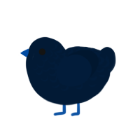 A tumblr chicken with a half-lace pattern