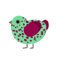 (unnamed), a spring and maroon chicken with a speckle pattern