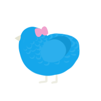 A sky chicken with a half-lace pattern