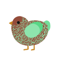 A russet and spring chicken with a double-lace pattern