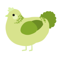 A lemon and chartreuse chicken with a neck-band pattern