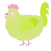 A lemon and lime chicken with a speckle pattern