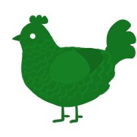 Leaf, a leaf chicken with a lace pattern