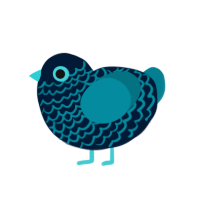 A tumblr and sea chicken with a lace pattern