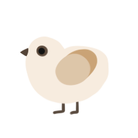 A cream and beige chicken