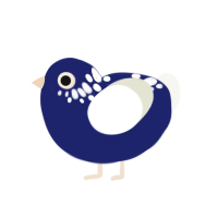 (unnamed), a navy and white chicken with a neck-speckle pattern