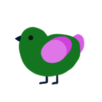 Bush, a leaf and orchid chicken