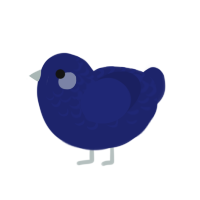 A navy chicken with a half-lace pattern