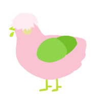 A rose and grass chicken