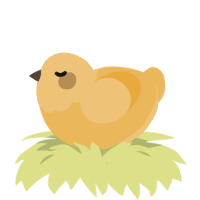 A honey chicken with a head pattern