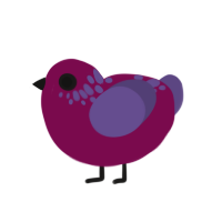 A wine and overcast chicken with a neck-speckle pattern