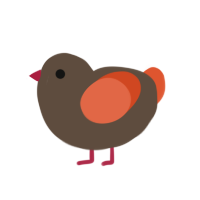 A bark and vermilion chicken