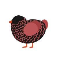 (unnamed), a sable and red chicken with a lace pattern