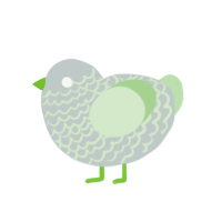 A silver and gluppy chicken with a lace pattern