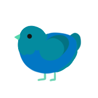 A sapphire and sea chicken with a head pattern