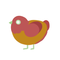 (unnamed), a ochre and red chicken with a head pattern