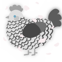 A leaf and beige chicken with a lace pattern