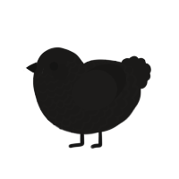 A sable chicken with a lace pattern