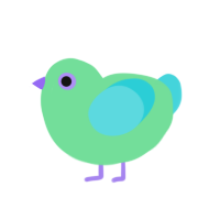 A spring and aqua chicken