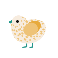 A cream and honey chicken with a speckle pattern