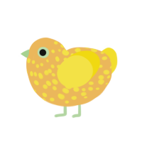 A honey and yellow chicken with a speckle pattern