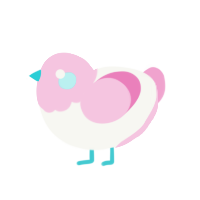 (unnamed), a white and pink chicken with a head pattern