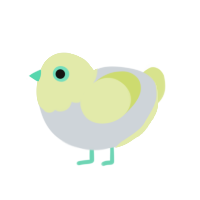 A mist and lemon chicken with a head pattern