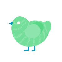 A spring chicken with a bar pattern