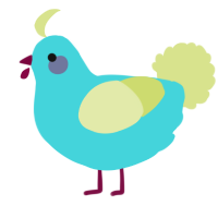 A aqua and lemon chicken