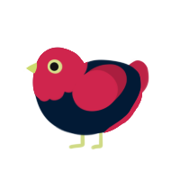 SYRUP, a tumblr and crimson chicken with a head pattern