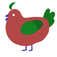 A red and leaf chicken