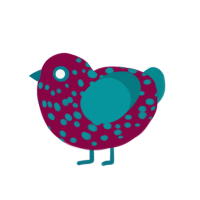 (unnamed), a maroon and teal chicken with a speckle pattern