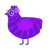 A violet and amethyst chicken with a bar pattern