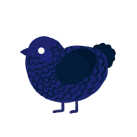 A navy and tumblr chicken with a lace pattern