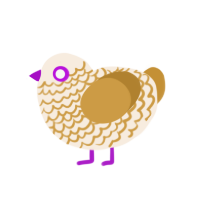 (unnamed), a cream and gold chicken with a lace pattern