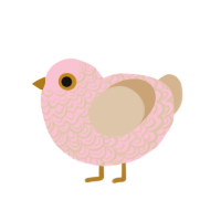 BRAINZ, a rose and beige chicken with a double-lace pattern