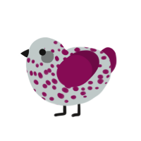 A silver and wine chicken with a speckle pattern
