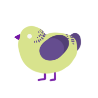 A lemon and overcast chicken with a neck-band pattern