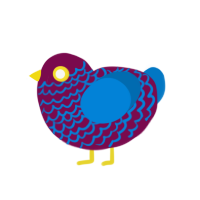 (unnamed), a wine and sapphire chicken with a lace pattern