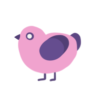 A pink and overcast chicken