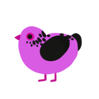 weedthursday, a black chicken with a neck-speckle pattern