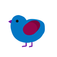 (unnamed), a sapphire and maroon chicken