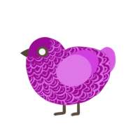 (unnamed), a plum and orchid chicken with a double-lace pattern